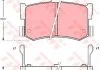 Комплект гальмівних колодок задн, ACURA LEGEND HONDA LEGEND I HYUNDAI SONATA III ROVER 800 1.8-3.0 01.86-06.98 TRW GDB994 (фото 1)