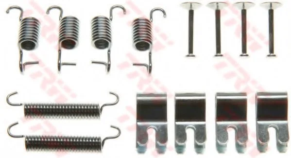 Монтажный набор тормозной колодки TOYOTA AVENSIS, CARINA E VI, CELICA, COROLLA, COROLLA VERSO, PRIUS, YARIS, YARIS VERSO 1.0-2.4 04.92-12.09 TRW SFK385 (фото 1)