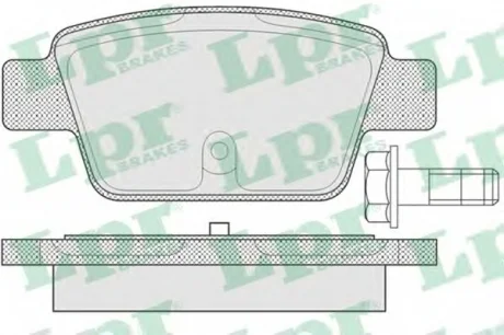 Комплект тормозных колодок, дисковый тормоз LPR 05P780