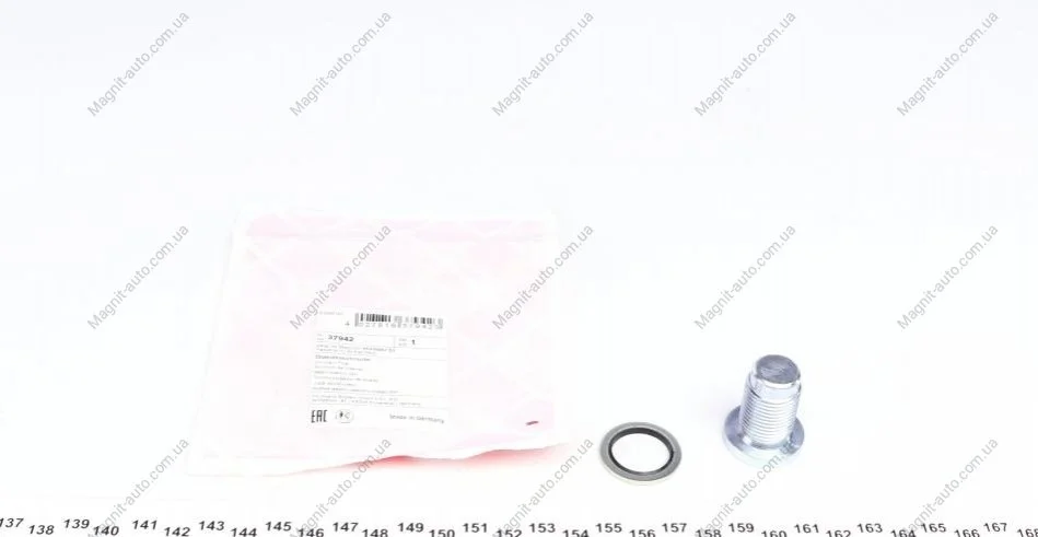 Гвинт зливного масляного піддону M18x1,5 ALFA ROMEO 147, 156, 159, 166, BRERA, GT, GTV, SPIDER FIAT BARCHETTA, BRAVA, BRAVO I, BRAVO II, CROMA, DOBLO, IDEA, MAREA, MULTIPLA, PALIO 1.4-2.4D 08.94- FEBI BILSTEIN 37942 (фото 1)