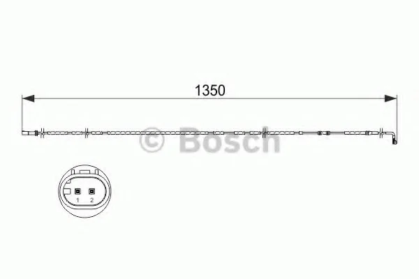 Сигнализатор, износ тормозных колодок BOSCH 1987473503 (фото 1)