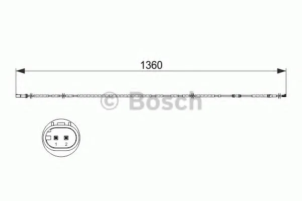 Сигнализатор, износ тормозных колодок BOSCH 1987473518 (фото 1)