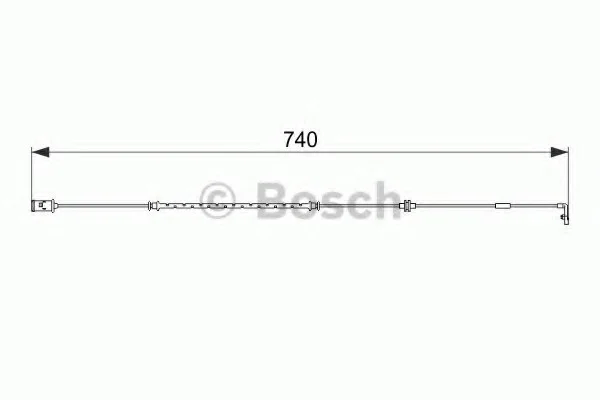 Сигнализатор, износ тормозных колодок BOSCH 1987474587 (фото 1)