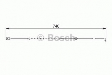 Сигнализатор, износ тормозных колодок BOSCH 1987474587 (фото 1)