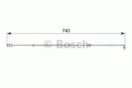 Сигнализатор, износ тормозных колодок BOSCH 1987474587