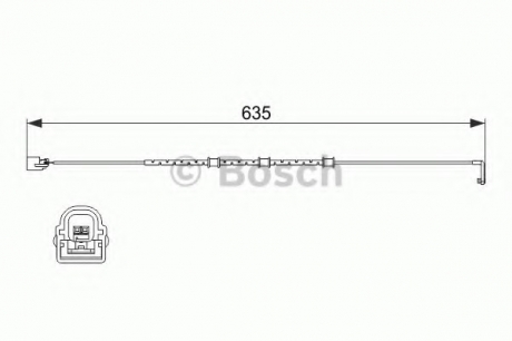 Сигнализатор, износ тормозных колодок BOSCH 1987474515 (фото 1)