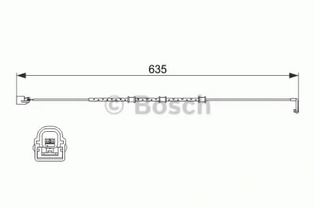 Сигнализатор, износ тормозных колодок BOSCH 1987474515