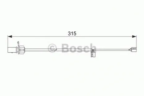 Сигнализатор, износ тормозных колодок BOSCH 1987474518