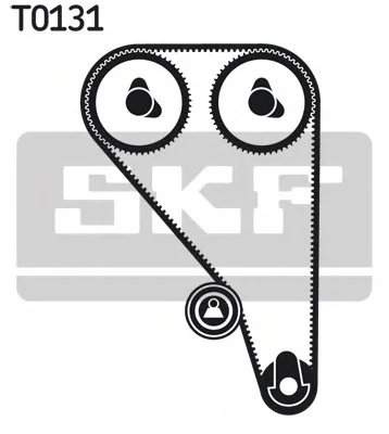 Ремкомплект ГРМ + помпа FORD/VOLVO C-Max/Fiesta/Focus/Mondeo/TransitConnect/S60/V70 "1,6 "10>> SKF VKMC04215 (фото 1)
