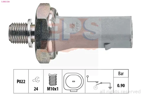 Датчик тиску масла Ford Galaxy 1.9 TDI 95-,VAG 1.8-4.2 038 919 081B/06A 919 081 EPS 1800134