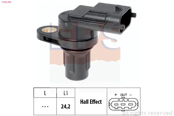 Датчик положення р/вала Fiat Ducato Ford C-Max, Fiesta VI, Focus, Mondeo IV Hyundai Santa Fe II Kia Ceed Opel Astra H, Corsa C, D, Zafira B 1.1-3.0D 09.00- EPS 1953361 (фото 1)