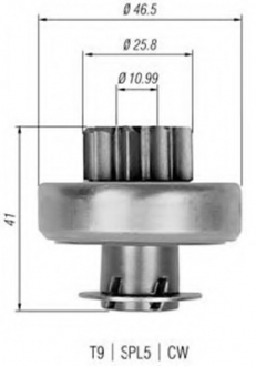 Ведущая шестерня, стартер MAGNETI MARELLI 940113020324