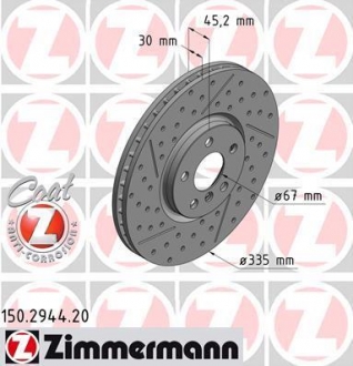 TARCZA HAMULC. MINI COOPER S 13- ZIMMERMANN 150294420