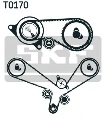 Водяной насос + комплект зубчатого ремня SKF VKMC01952 (фото 1)