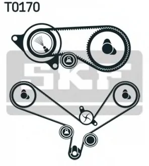 Водяной насос + комплект зубчатого ремня SKF VKMC01952