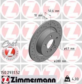 TARCZA HAMULC. BMW 2 F45 14- TYЈ ZIMMERMANN 150293152