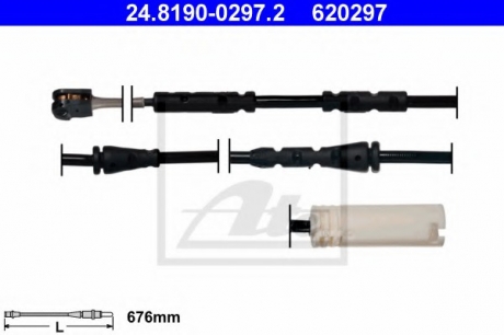 Сигнализатор, износ тормозных колодок ATE 24819002972 (фото 1)