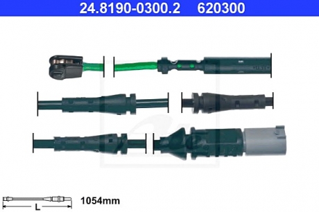 Сигнализатор, износ тормозных колодок ATE 24819003002 (фото 1)