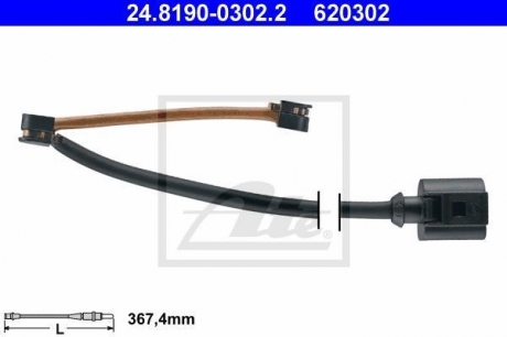 Сигнализатор, износ тормозных колодок ATE 24819003022