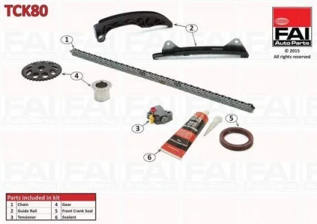Комплект цели привода распредвала FAI AUTOPARTS Fischer Automotive One (FA1) TCK80