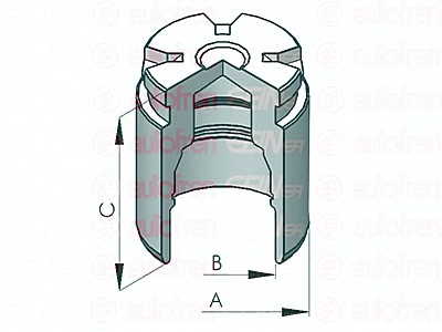 Поршень, корпус скобы тормоза AUTOFREN D025530 (фото 1)