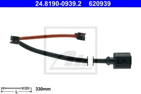 Сигнализатор, износ тормозных колодок ATE 24819009392 (фото 1)