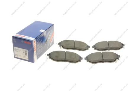 Комплект тормозных колодок переднего., SUBARU FORESTER, IMPREZA, LEGACY IV, LEGACY V, LEGACY VI, LEVORG, OUTBACK, TRIBECA, WRX 1.6-3.6 09.03- BOSCH 0986494679