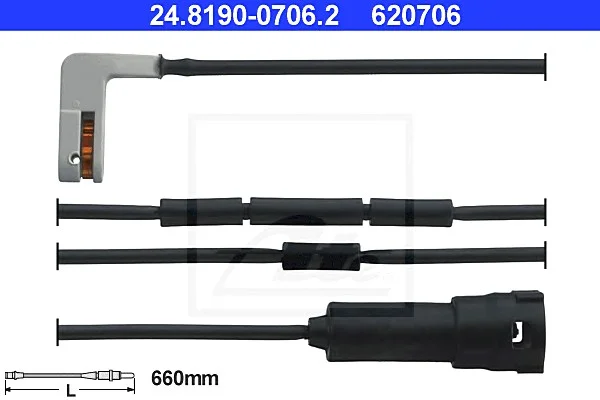 Сигнализатор, износ тормозных колодок ATE 24819007062 (фото 1)