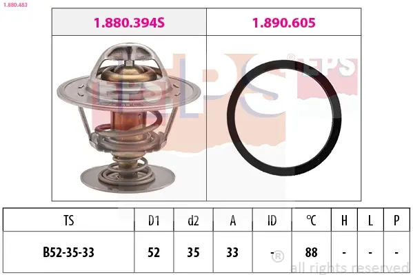 Termostat FOCUS 1.8 DI TDDI FIESTA TURNEO EPS 1880483 (фото 1)