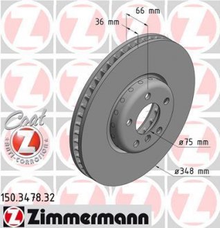 TARCZA HAMULC. BMW 5 F10 10- LP ZIMMERMANN 150347832