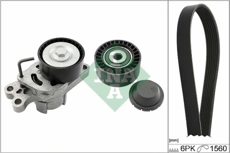 ZESTAW PASKA WIELOROWK. CITROEN 1,1-1,6 INA 529010910