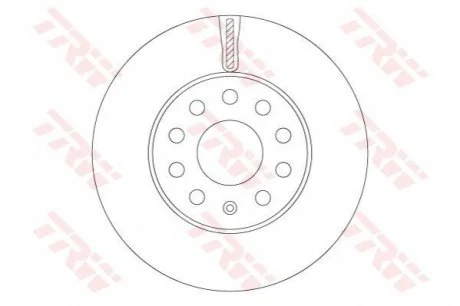 Диск тормозной (1 шт.).) SEAT/SKODA/VW Leon/Octavia/Golf "F D=276mm "14>> TRW DF6903S