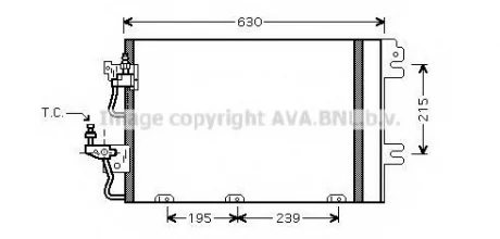 Радіатор кондиціонера Opel Astra H, Zafira B 1.4i-1.8i AVA AVA COOLING OL5366D