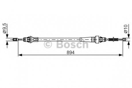Трос, стояночная тормозная система BOSCH 1987482365 (фото 1)