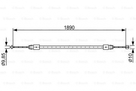 Трос, стояночная тормозная система BOSCH 1987482444 (фото 1)