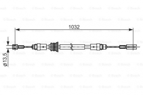 Трос, стояночная тормозная система BOSCH 1987482548 (фото 1)