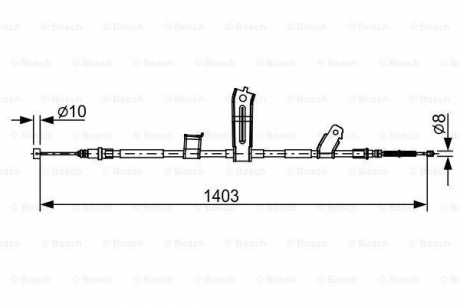Трос, стояночная тормозная система BOSCH 1987482522