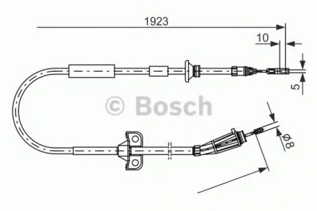 Трос, стояночная тормозная система BOSCH 1987477999