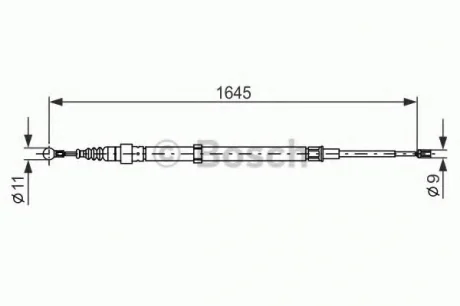 Трос стояночних гальм BOSCH 1987482191
