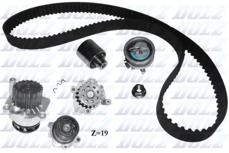 Водяний насос Caddy 04-/T5/Golf V 03-/Passat/Jetta 05- 1.9TDI DOLZ KD033