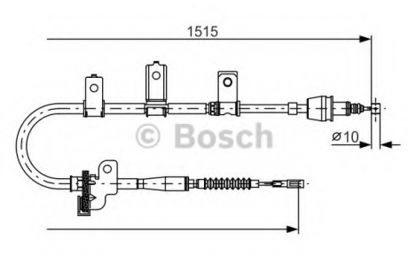 Трос, стояночная тормозная система BOSCH 1987482097