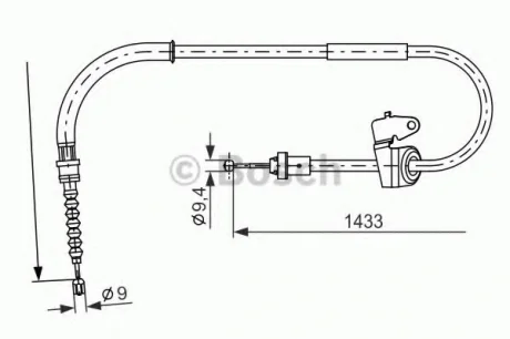 Трос ручного тормоза BOSCH 1987482231