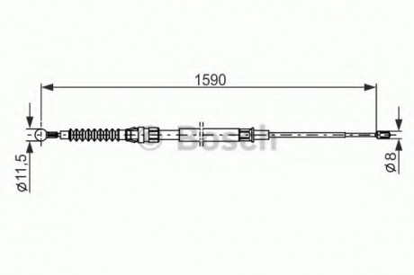 Трос, стояночная тормозная система BOSCH 1987482265 (фото 1)