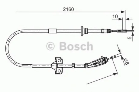 Трос, стояночная тормозная система BOSCH 1987482284