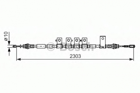 Трос, стояночная тормозная система BOSCH 1987482403 (фото 1)