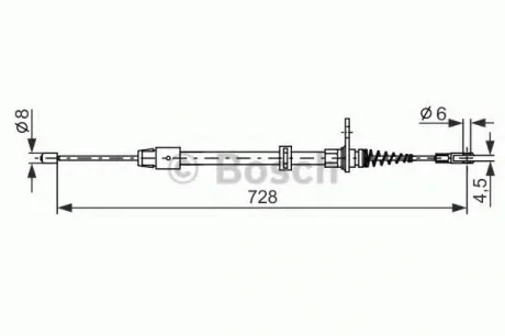 Трос ручного тормоза BOSCH 1987482301