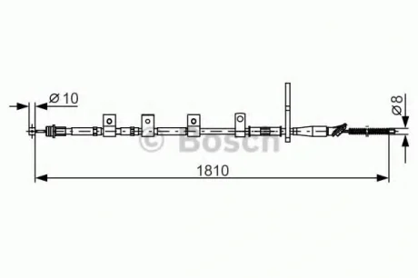 Трос ручного тормоза BOSCH 1987482356