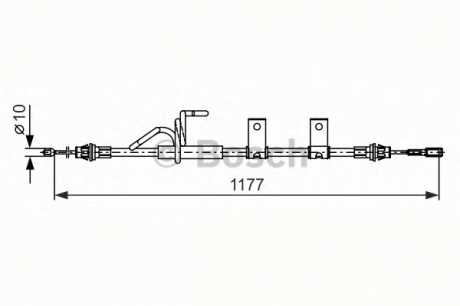 Трос, стояночная тормозная система BOSCH 1987482404 (фото 1)