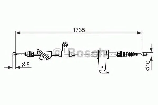 Трос, стоянкова гальмівна система BOSCH 1987477112 (фото 1)