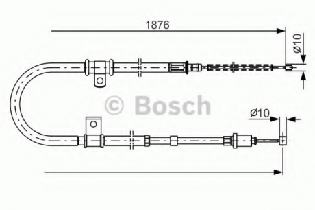 Трос, стояночная тормозная система BOSCH 1987482183 (фото 1)